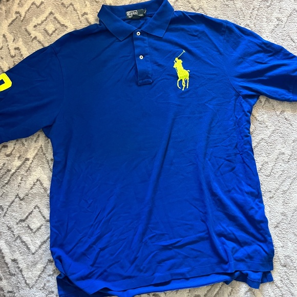 Ralph Lauren vintage polo “big pony” t shirt collared polo men’s shirt size XLT - Picture 1 of 10